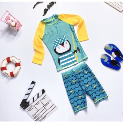 Đồ Bơi Trẻ Em – Hình Chim Cánh Cụt Đáng Yêu – Xanh Dương