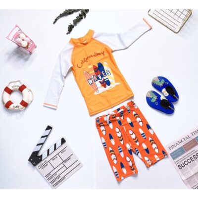 Đồ Bơi Trẻ Em – Hình Ván Lướt Sóng – Cam