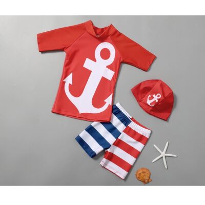 Đồ Bơi Trẻ Em – Bộ Đồ Bơi Mỏ Neo – Kèm Mũ