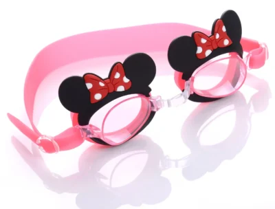 Kính bơi hình nơ đen hồng