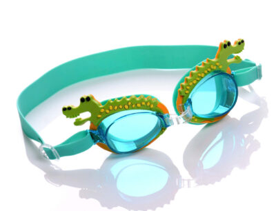 Kính bơi hình cá sấu xanh