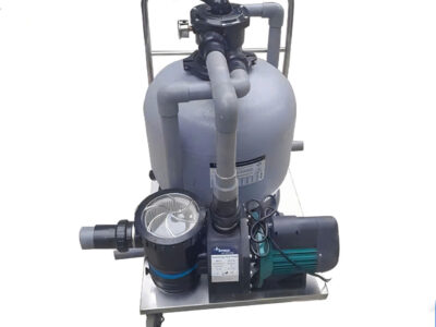 Bộ Hút Vệ Sinh bể bơi Di Động 3 Món: Bơm, Bình Lọc, Xe Đẩy