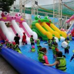 Nhà hơi trượt nước cho trẻ mầm non ms255