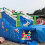 Nhà phao trượt nước cho hồ bơi di động