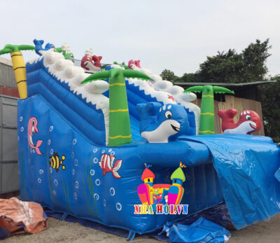 Nhà phao trượt nước cho hồ bơi di động