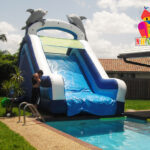 Nhà hơi trượt nước mẫu MS046